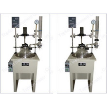 Reactor de vidrio de una sola capa de 5 litros de alta calidad con sellado de PTFE